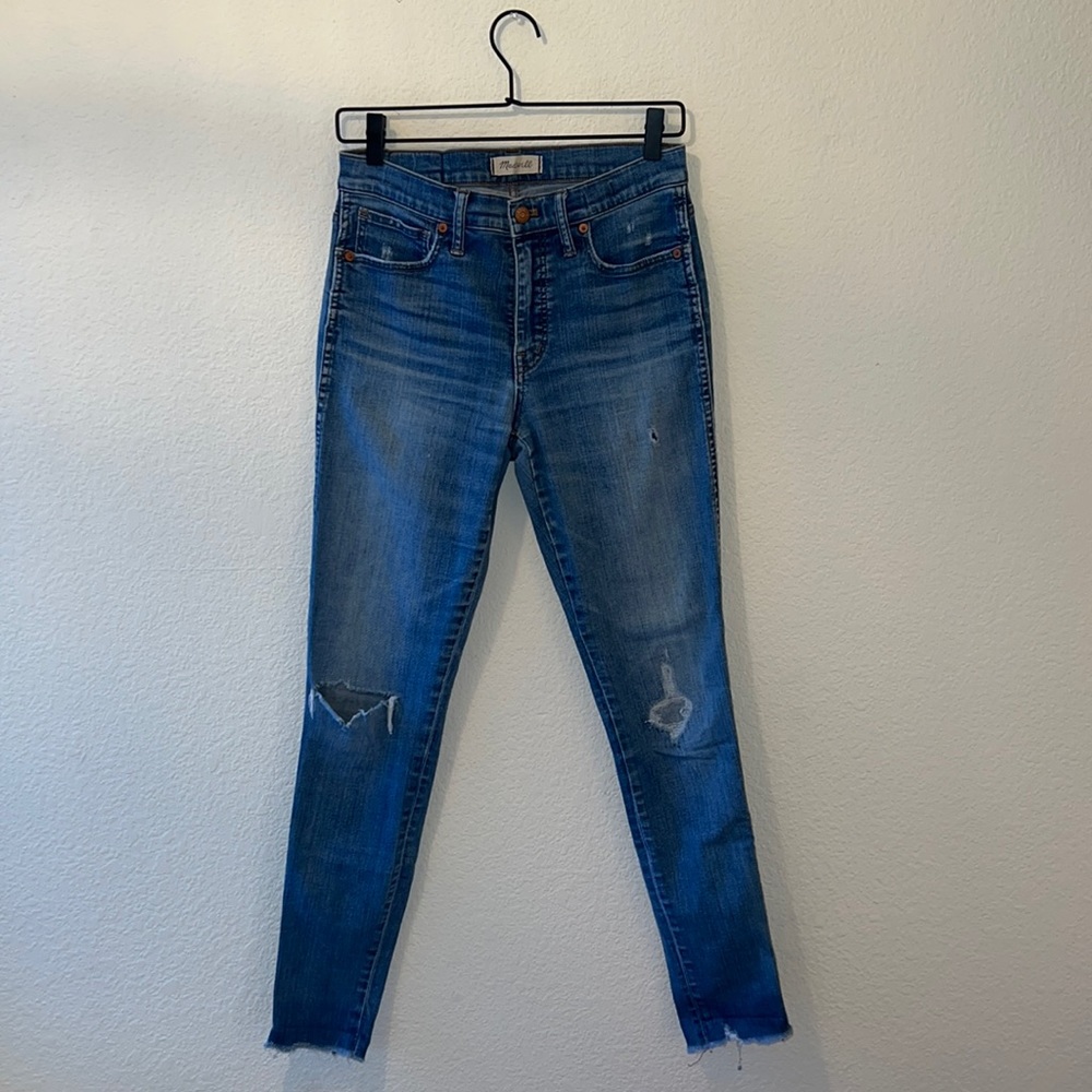 Madewell 9” Rise Skinny distressed jeans - size 28T